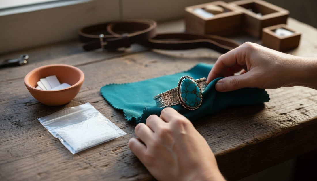 Store sterling silver jewelry to prevent tarnish using professional studio methods