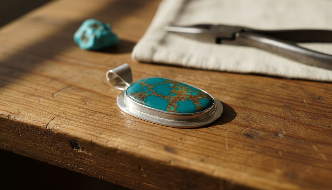 Selecting Necklace & Pendants with Genuine Turquoise and Sterling Silver
