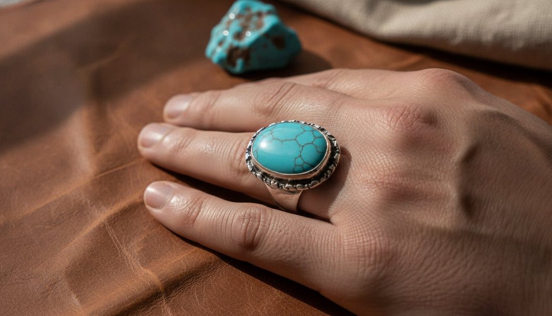 What finger should a man wear a turquoise ring on?