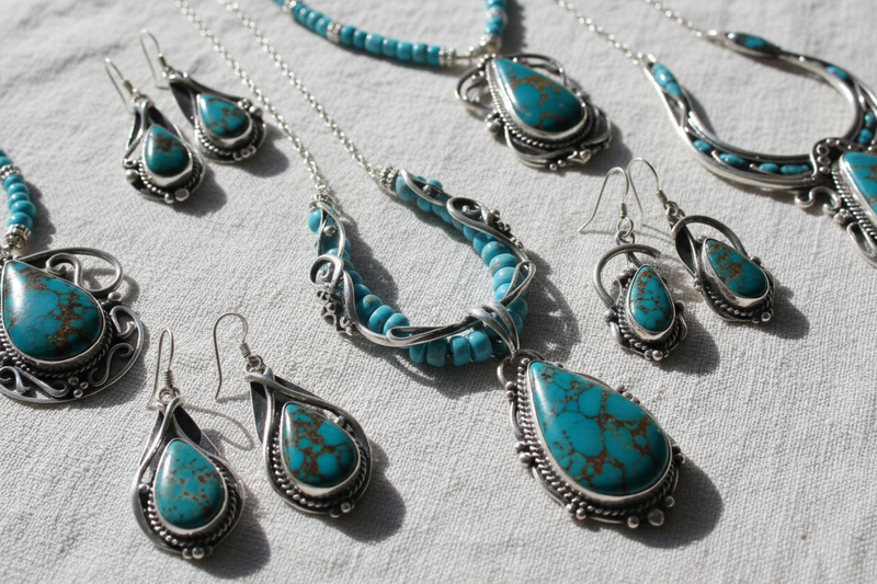 Wildflower Santa Fe Sets, curated turquoise and sterling silver jewelry bundles