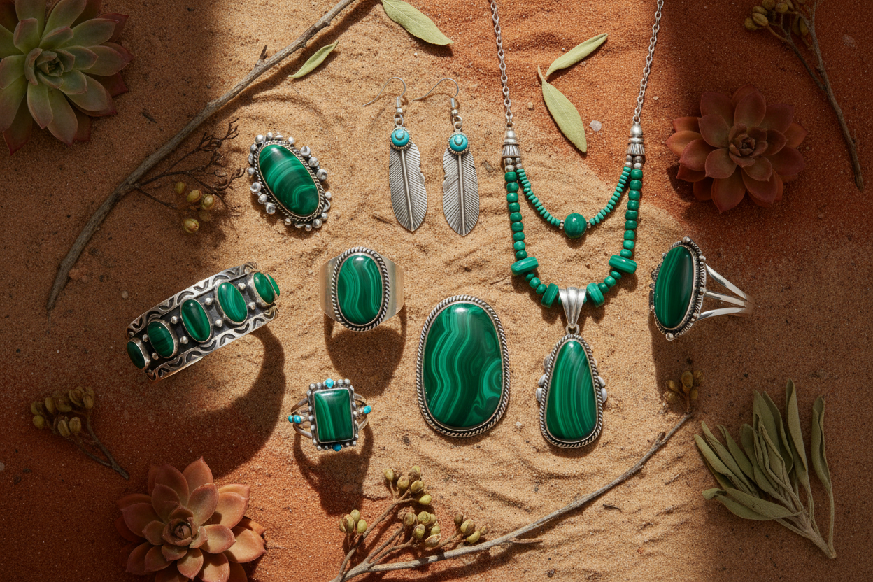 Malachite Southwestern Jewelry Collection