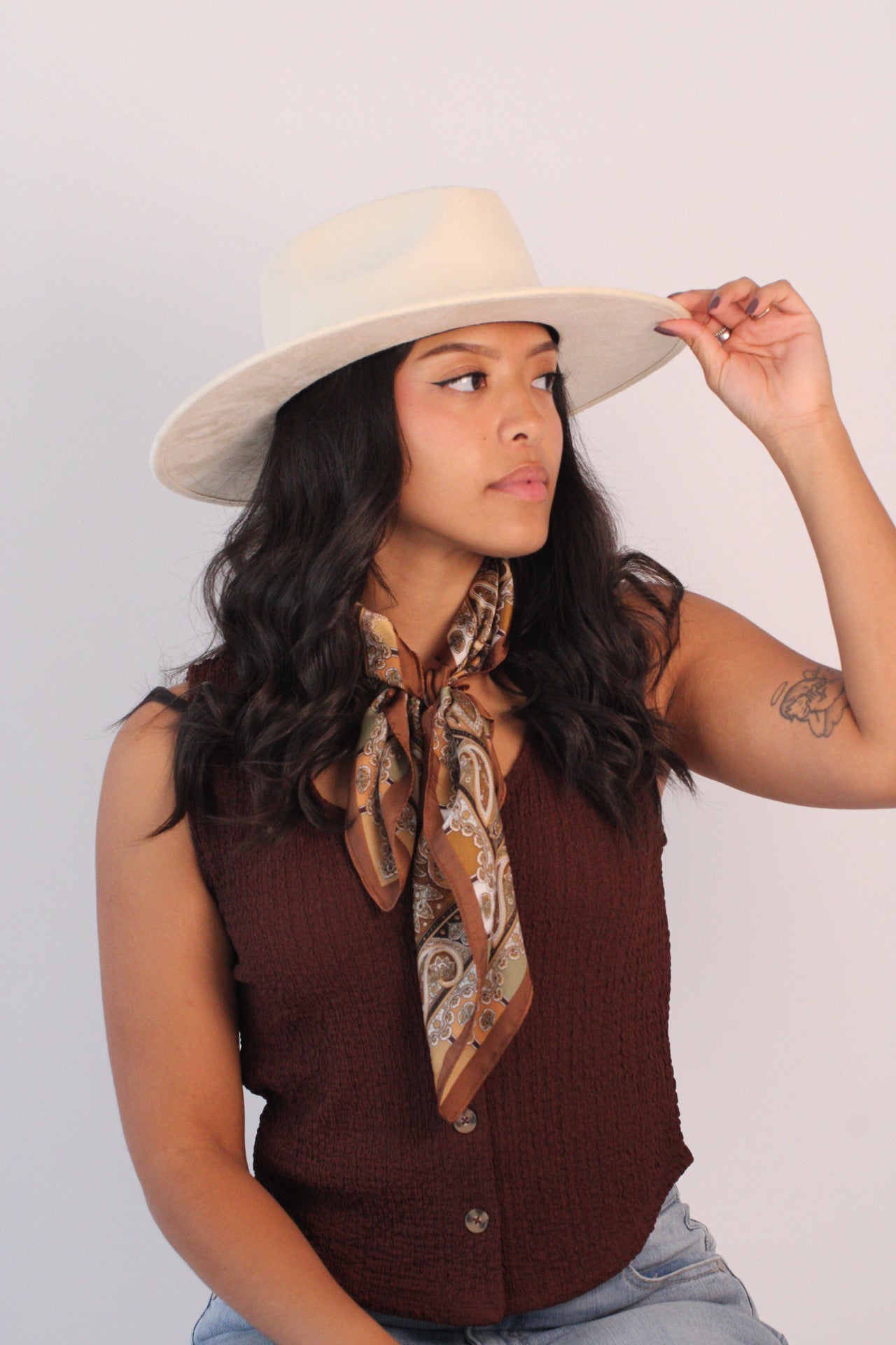 White Nomad rancher hat, view 3