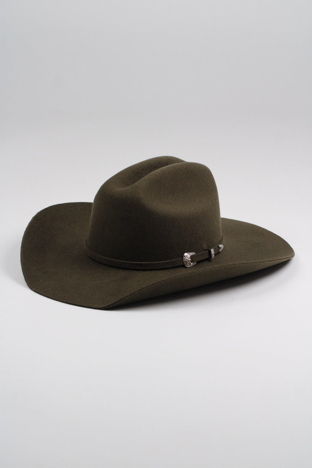 Dark olive Mustang 30X merino wool cowboy hat
