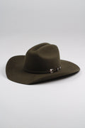 Dark olive Mustang 30X merino wool cowboy hat
