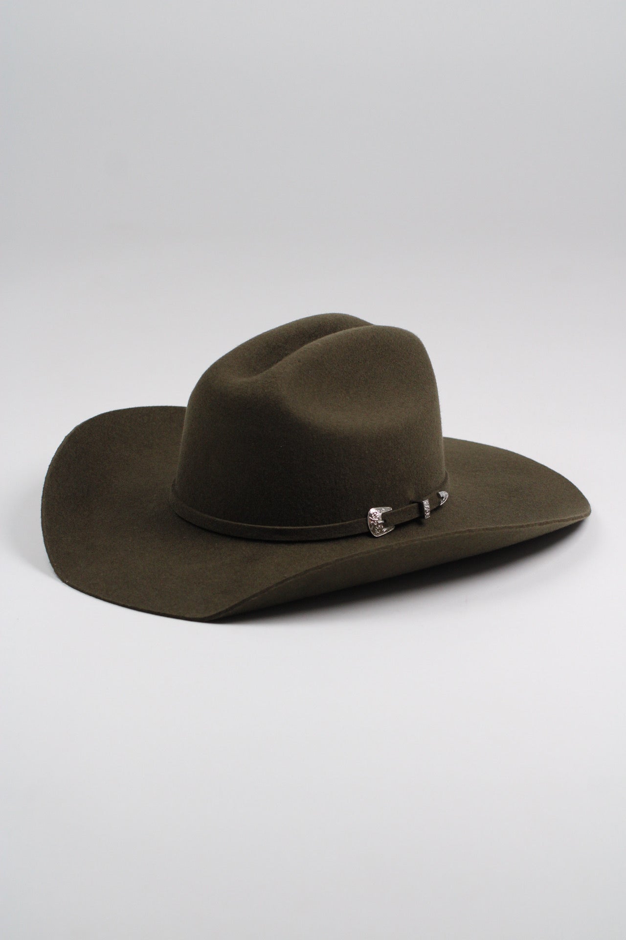 Dark olive Mustang 30X merino wool cowboy hat
