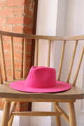 Pink Rowan merino wool rancher hat
