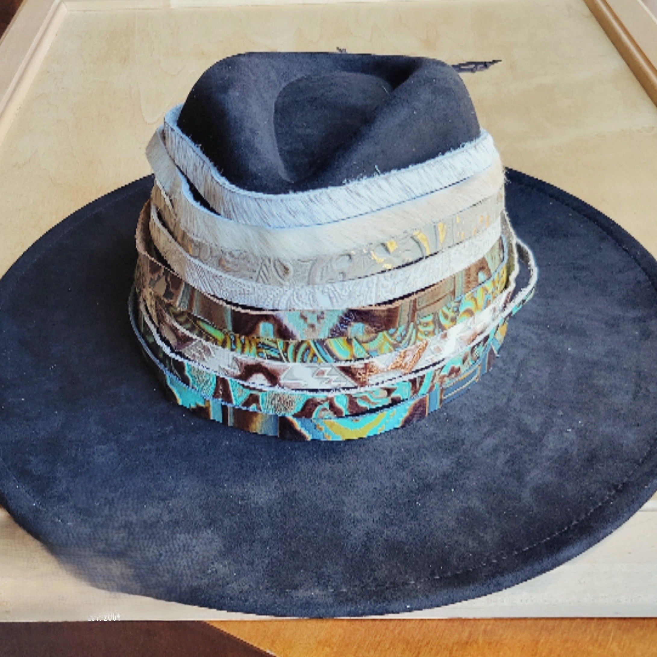 Copper Laredo Embossed Leather Hat Band