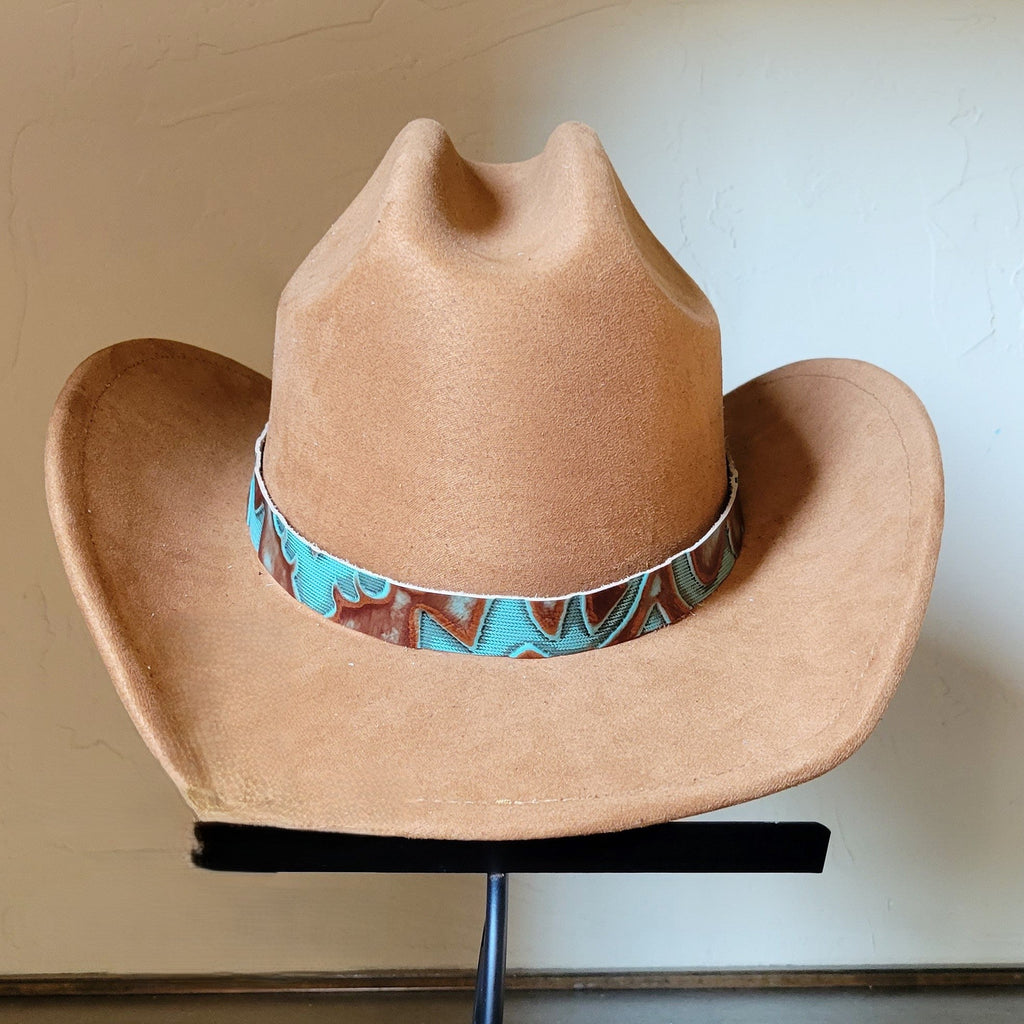 Copper Laredo Embossed Leather Hat Band