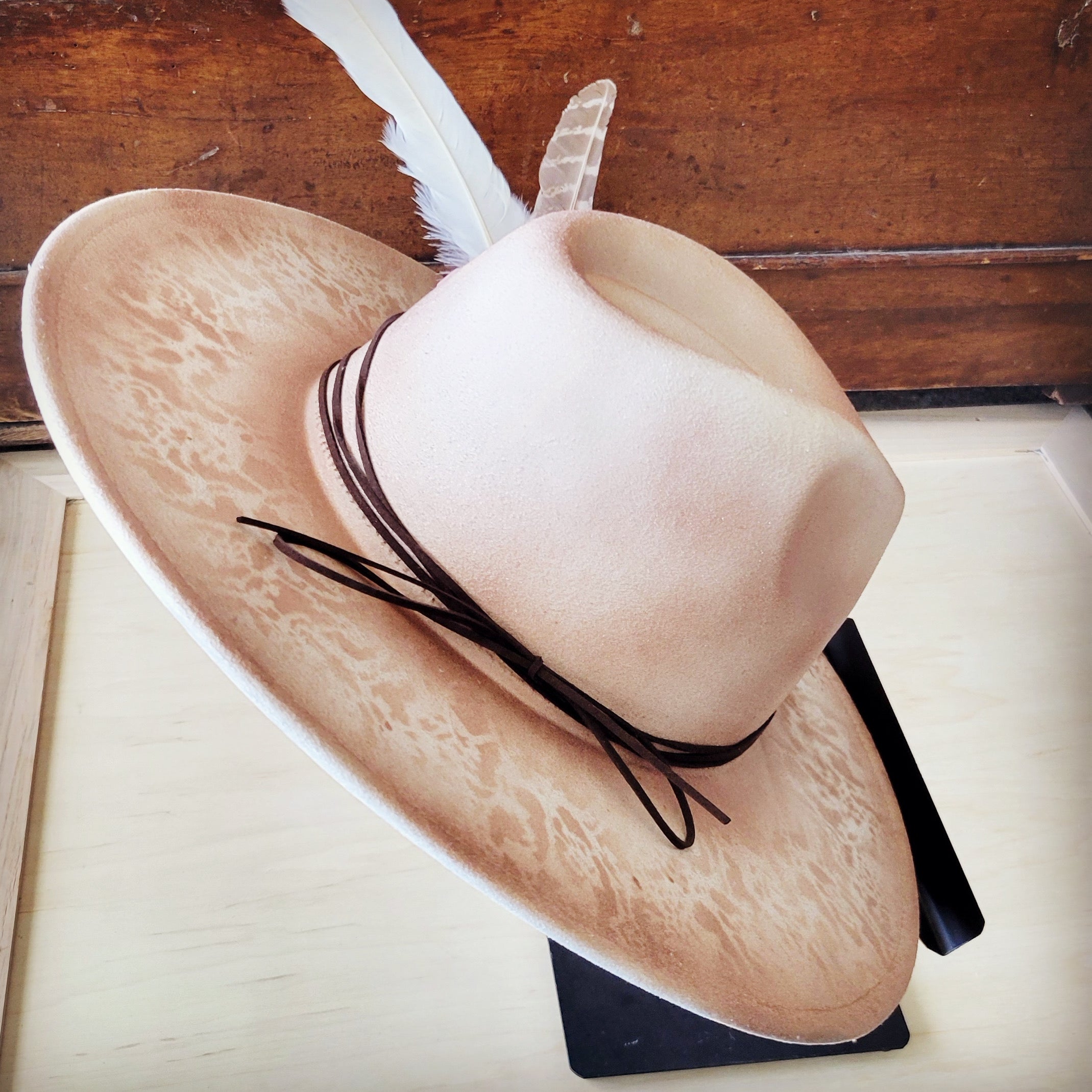Custom Hand-Painted Cowgirl Western Boho Hat