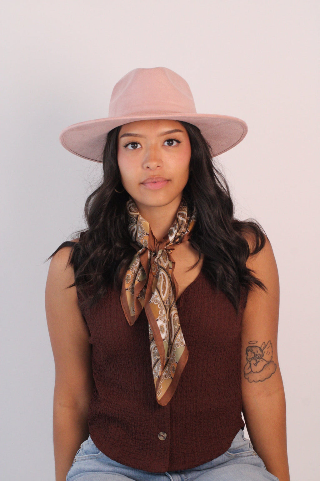 Dusty rose Nomad rancher hat, view 5