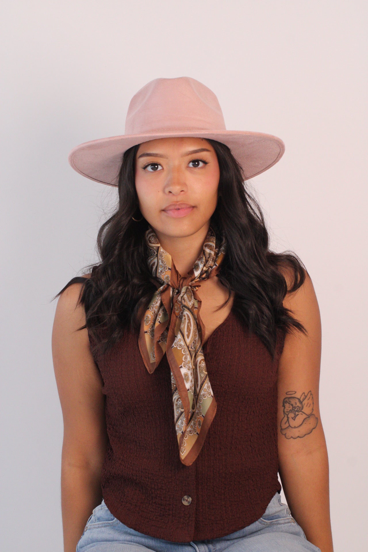 Dusty rose Nomad rancher hat, view 5