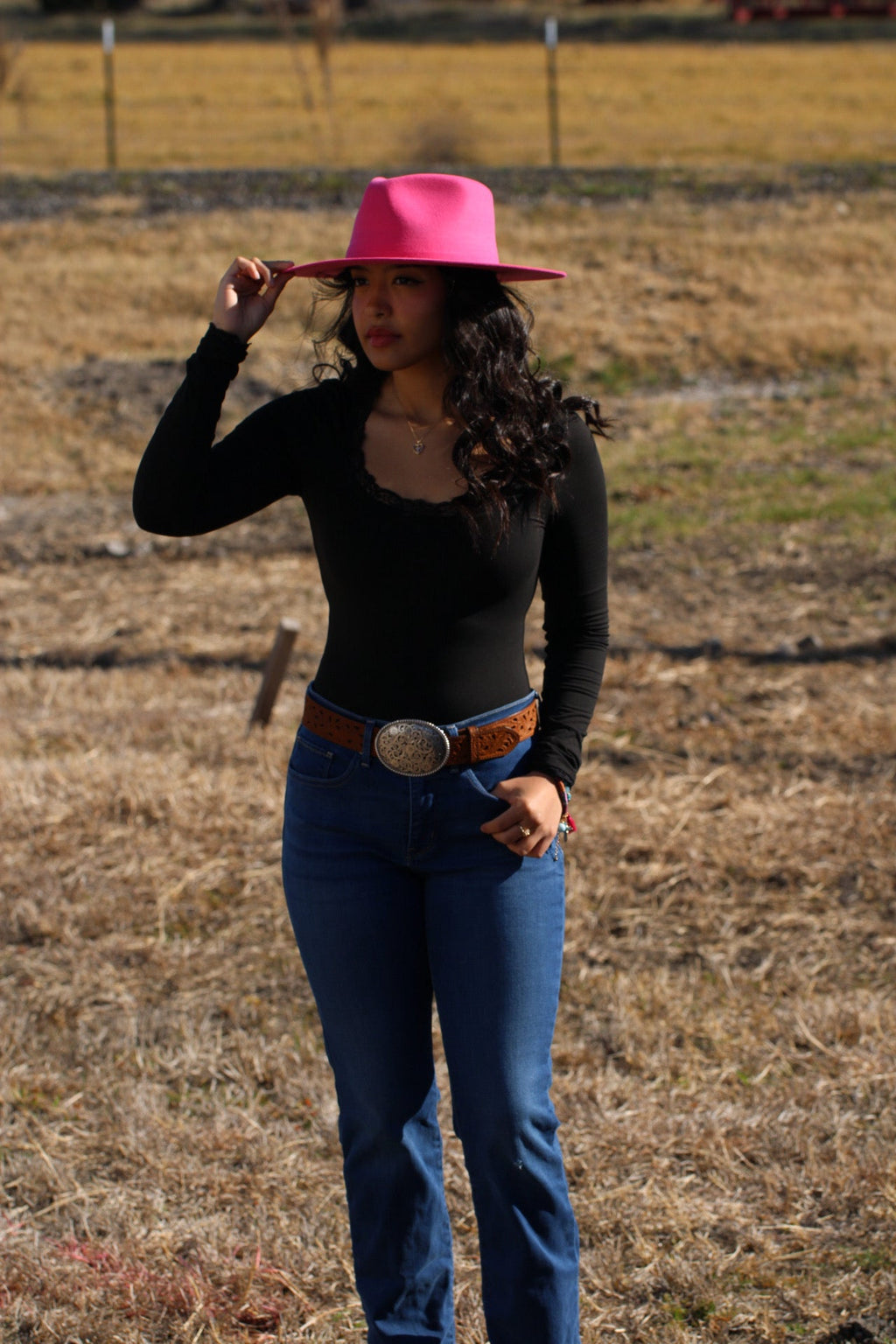 Pink Rowan rancher hat, view 6