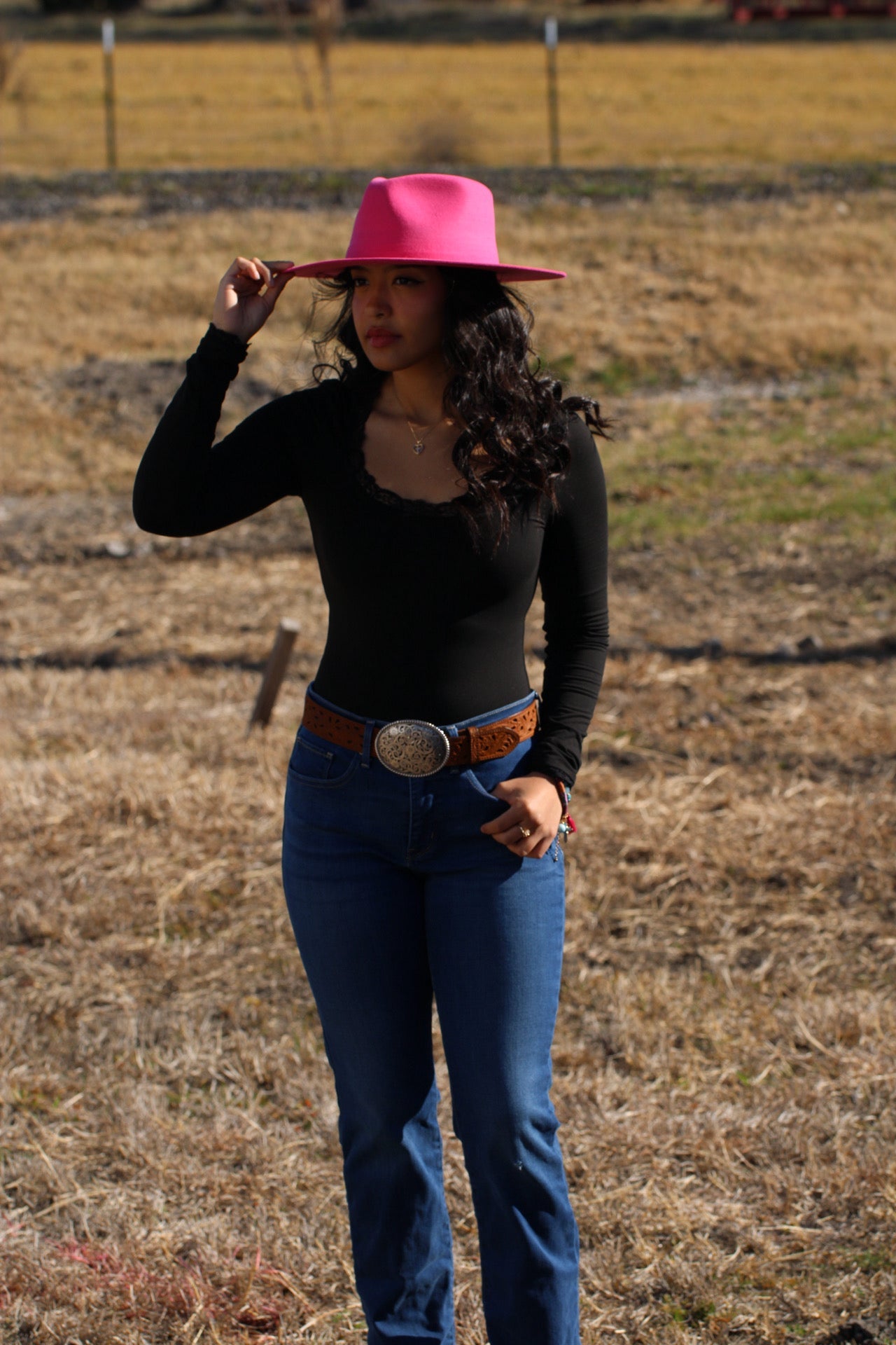 Pink Rowan rancher hat, view 6