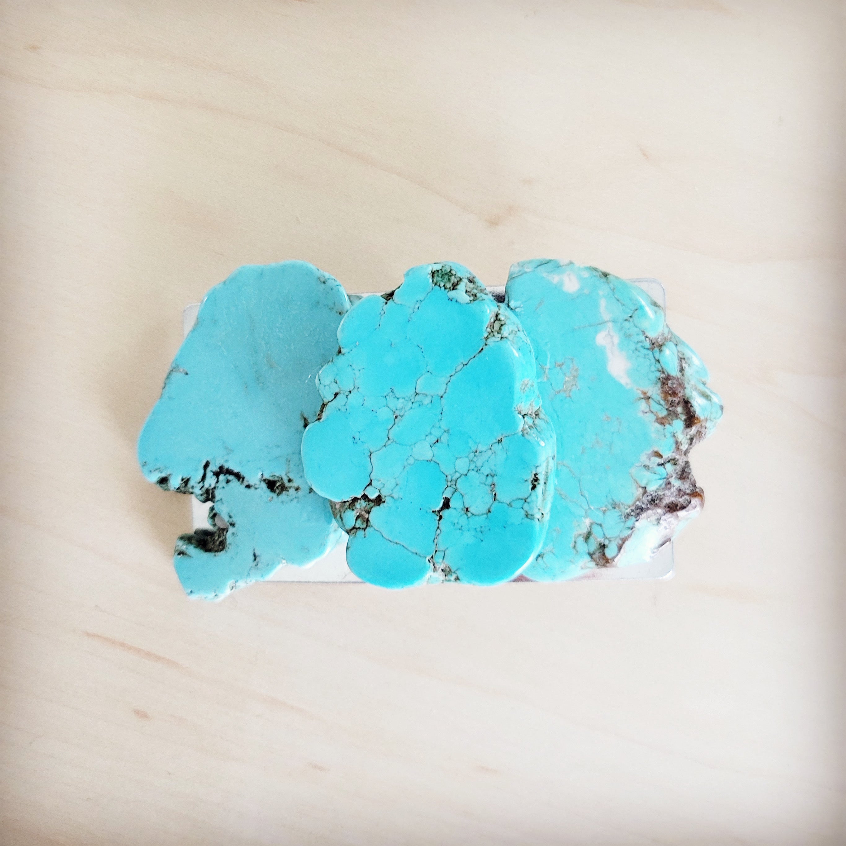 Triple Turquoise Slab Belt Buckle