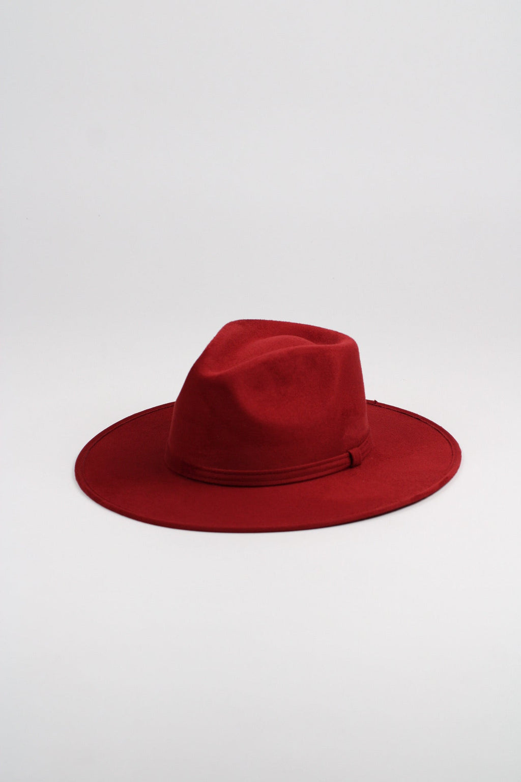 Burgundy Nomad vegan suede rancher hat