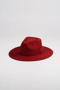 Burgundy Nomad vegan suede rancher hat
