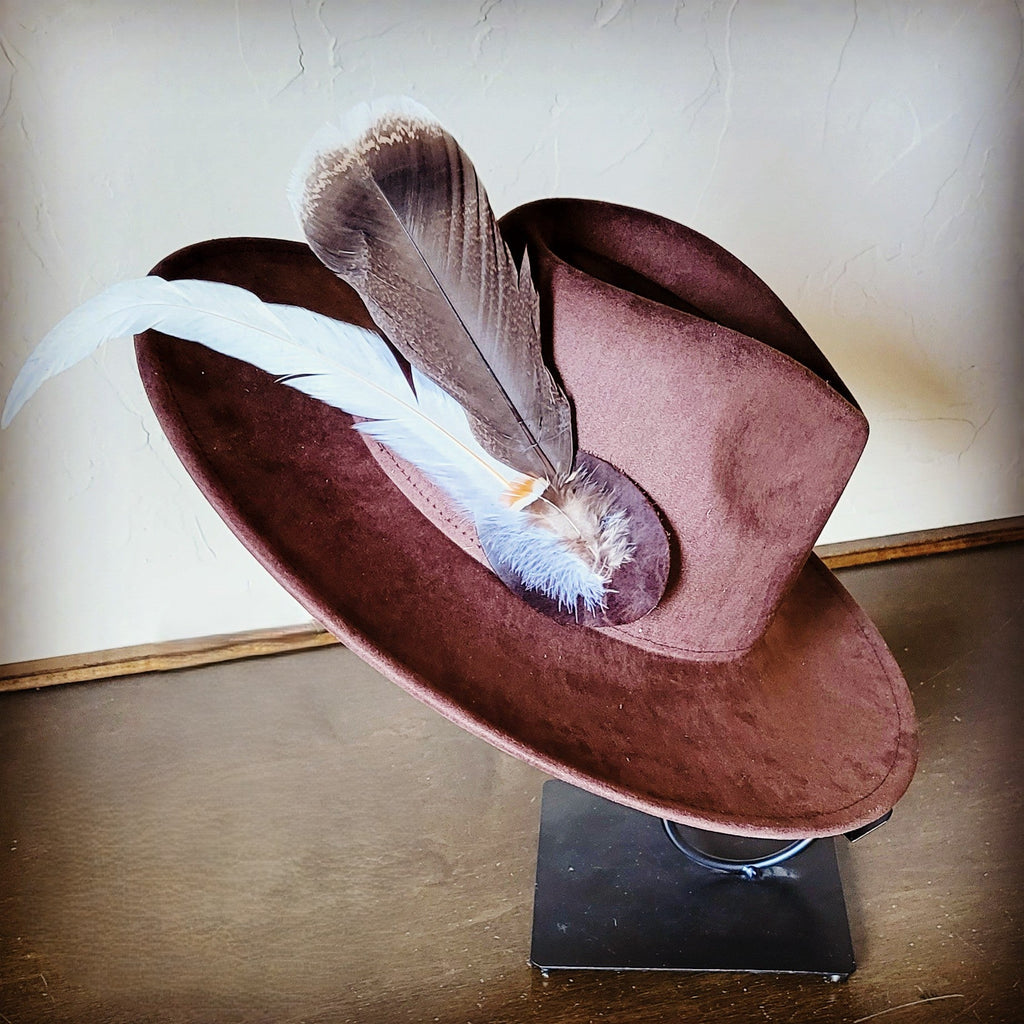 Turkey and Long White Feather Hat Band
