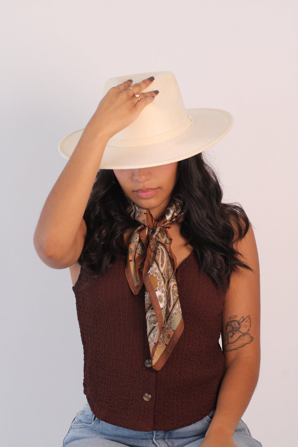 White Nomad rancher hat, view 2