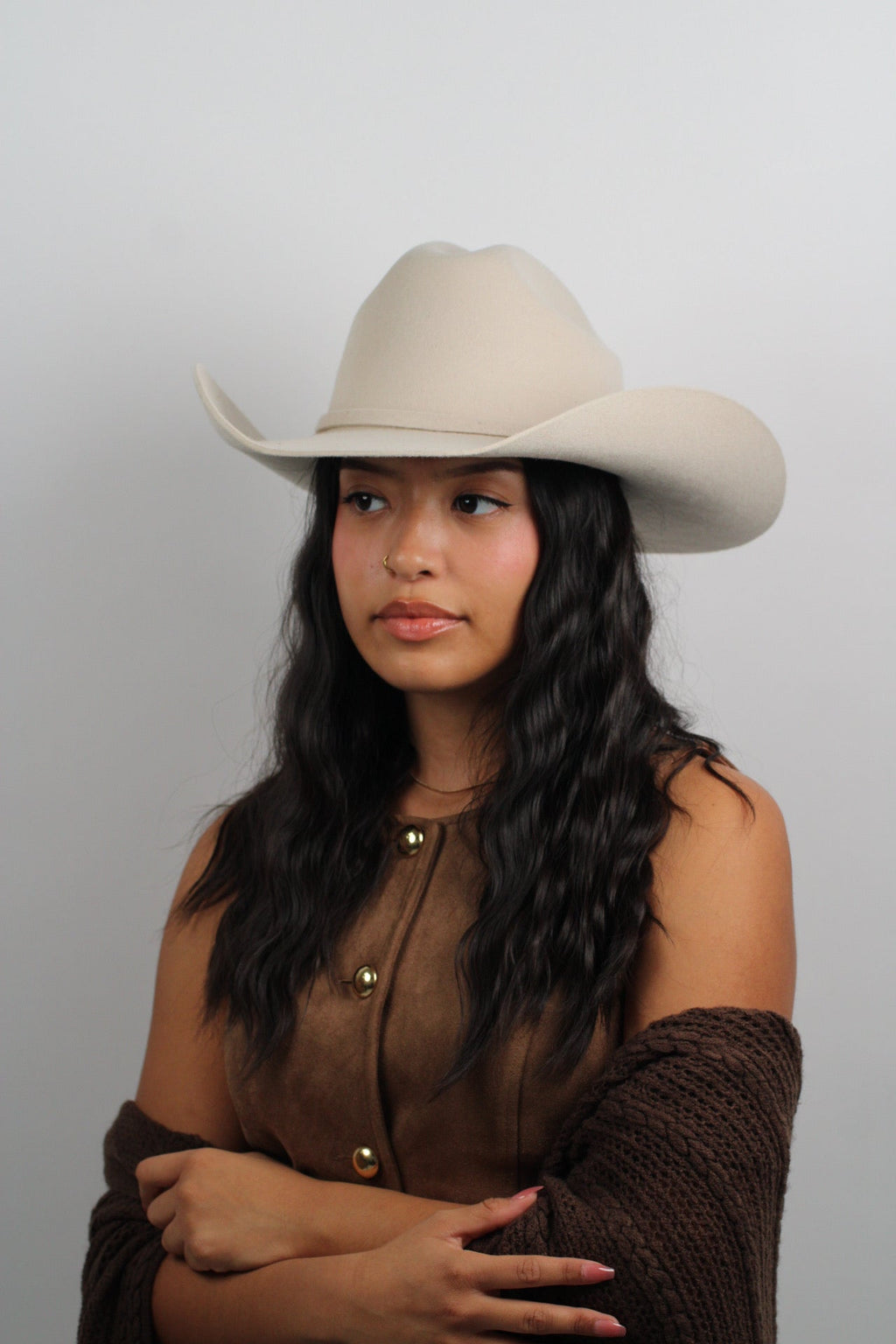 Cream Mustang cowboy hat, view 5