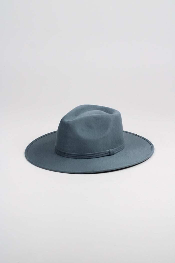 Peacock blue Nomad vegan suede rancher hat
