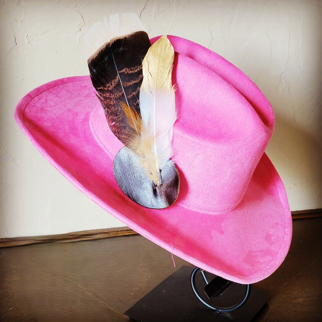 Turkey and Gold Feather Hat Band