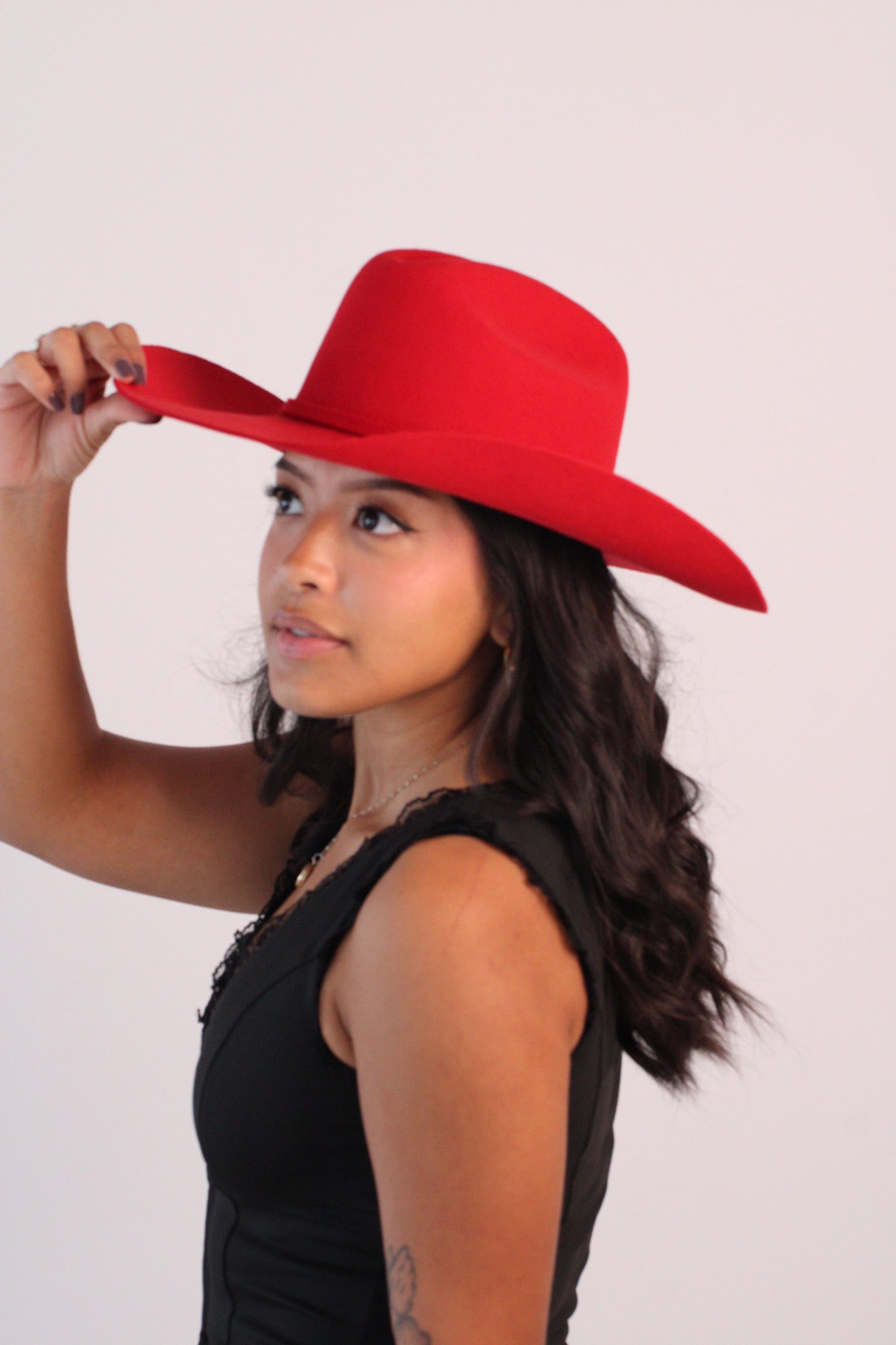 Red Mustang cowboy hat, view 5