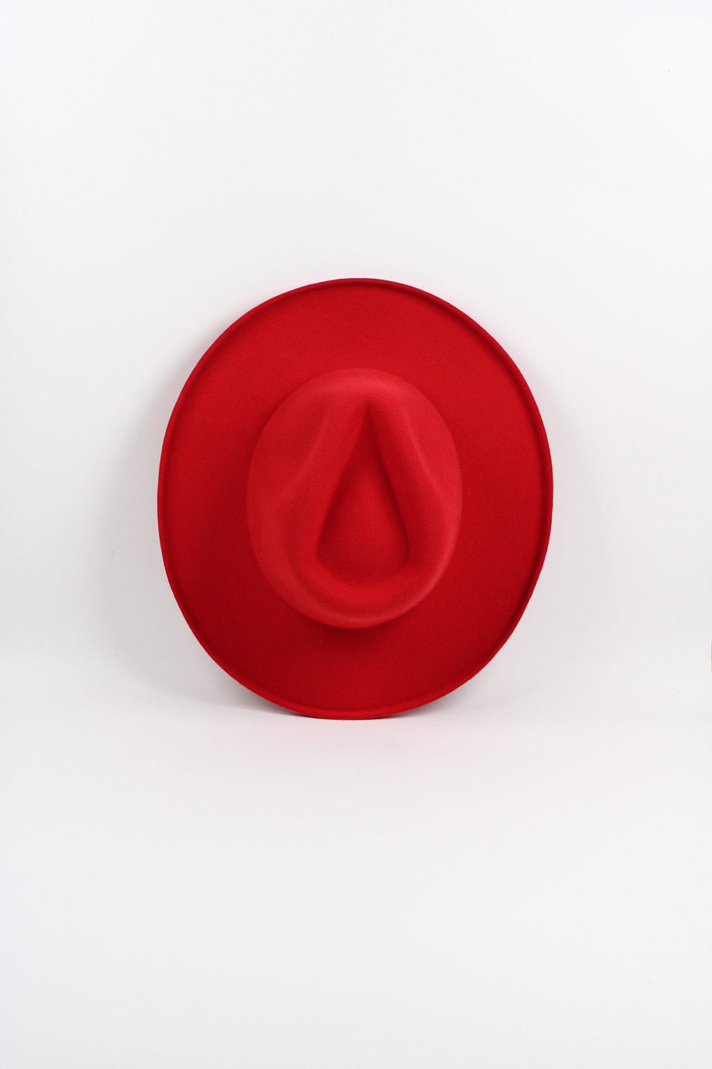 Cherry red Harper pencil brim hat, view 4