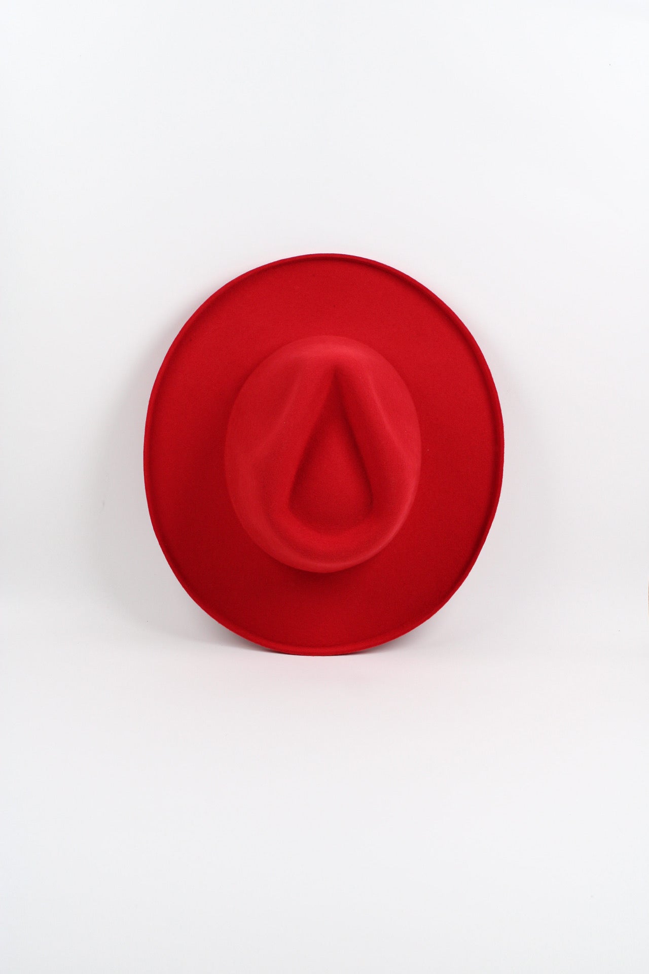 Cherry red Harper pencil brim hat, view 4
