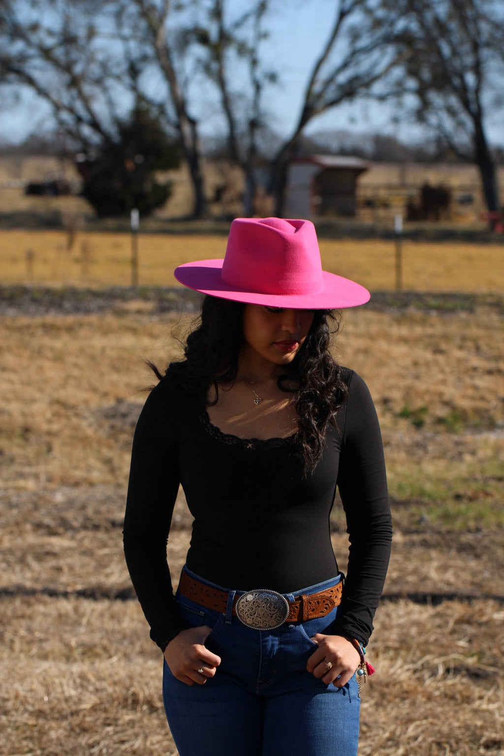 Pink Rowan rancher hat, view 5