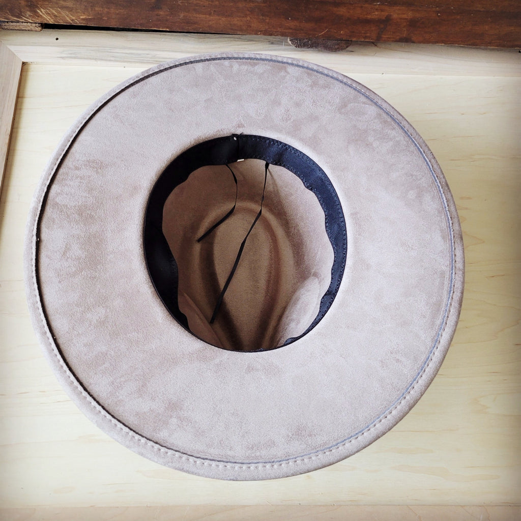 Hand-Painted Leopard Boho Western Cowgirl Hat and Band in Turquoise Brown