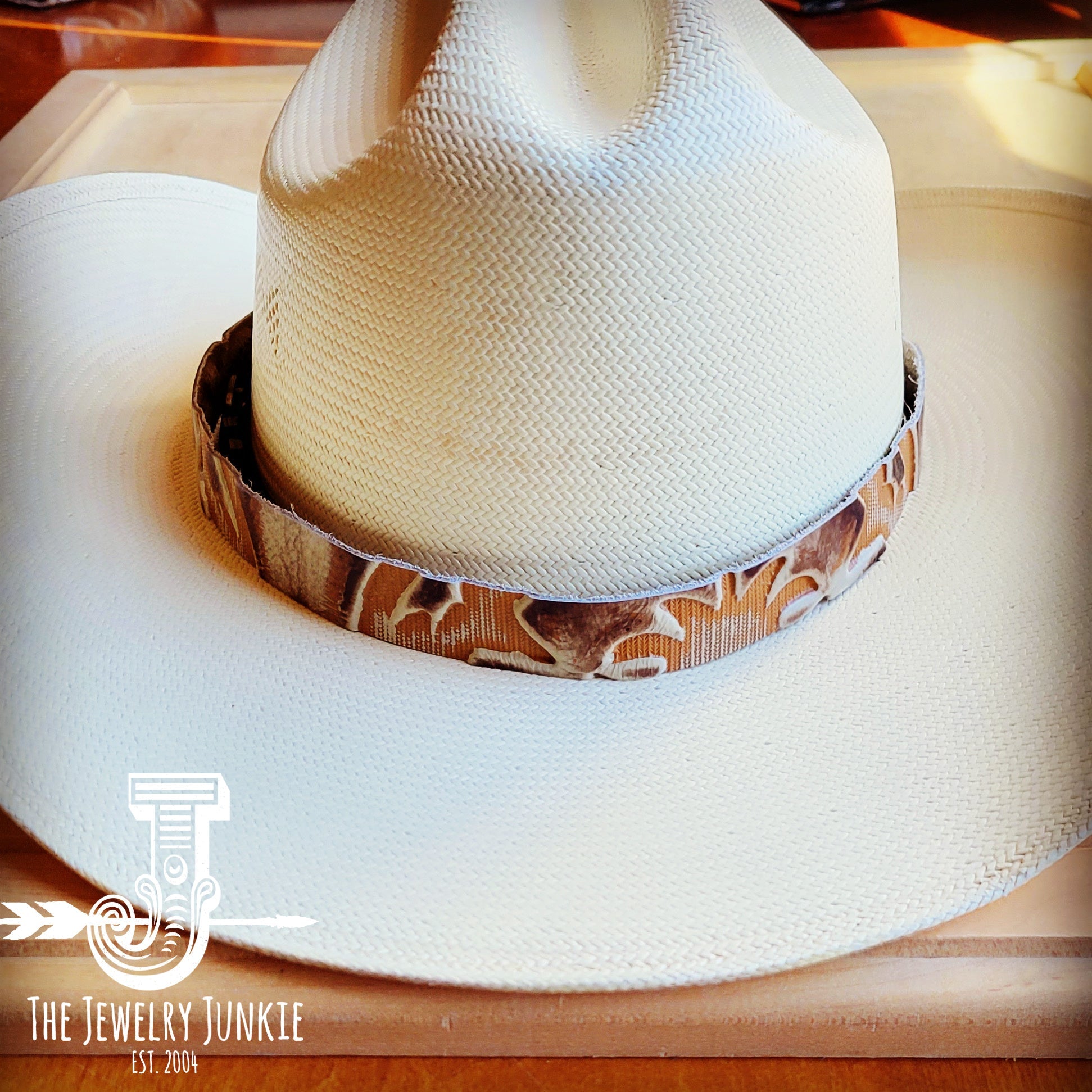 Sienna Laredo Embossed Leather Hat Band