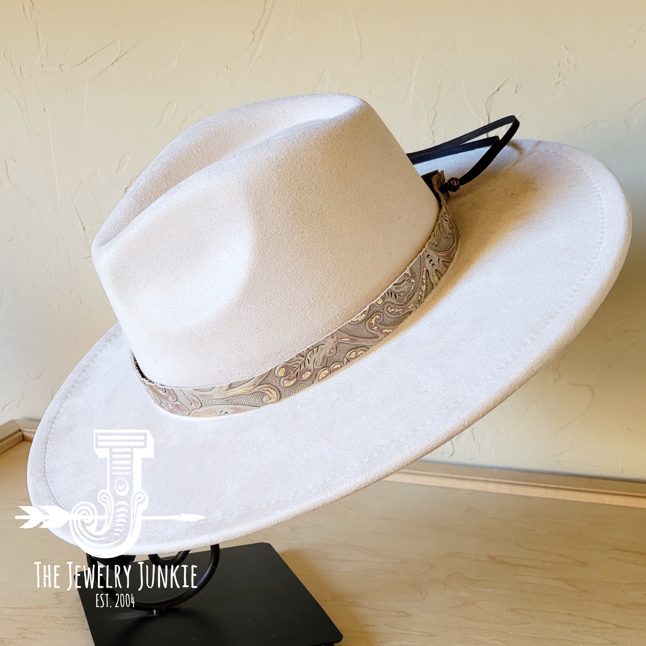 Gilded Cowboy Embossed Leather Hat Band