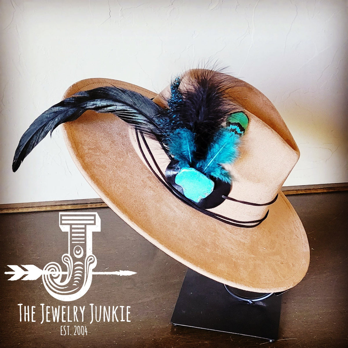 Boho felt hat color option, additional view