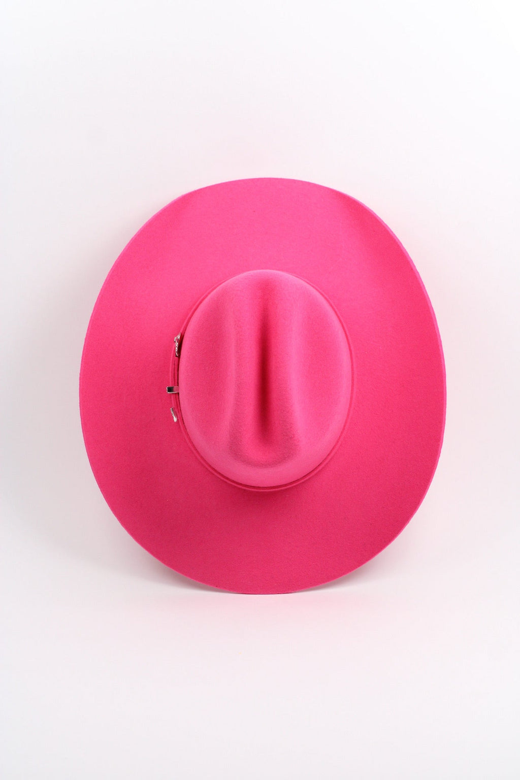Pink Mustang merino wool cowboy hat, additional view