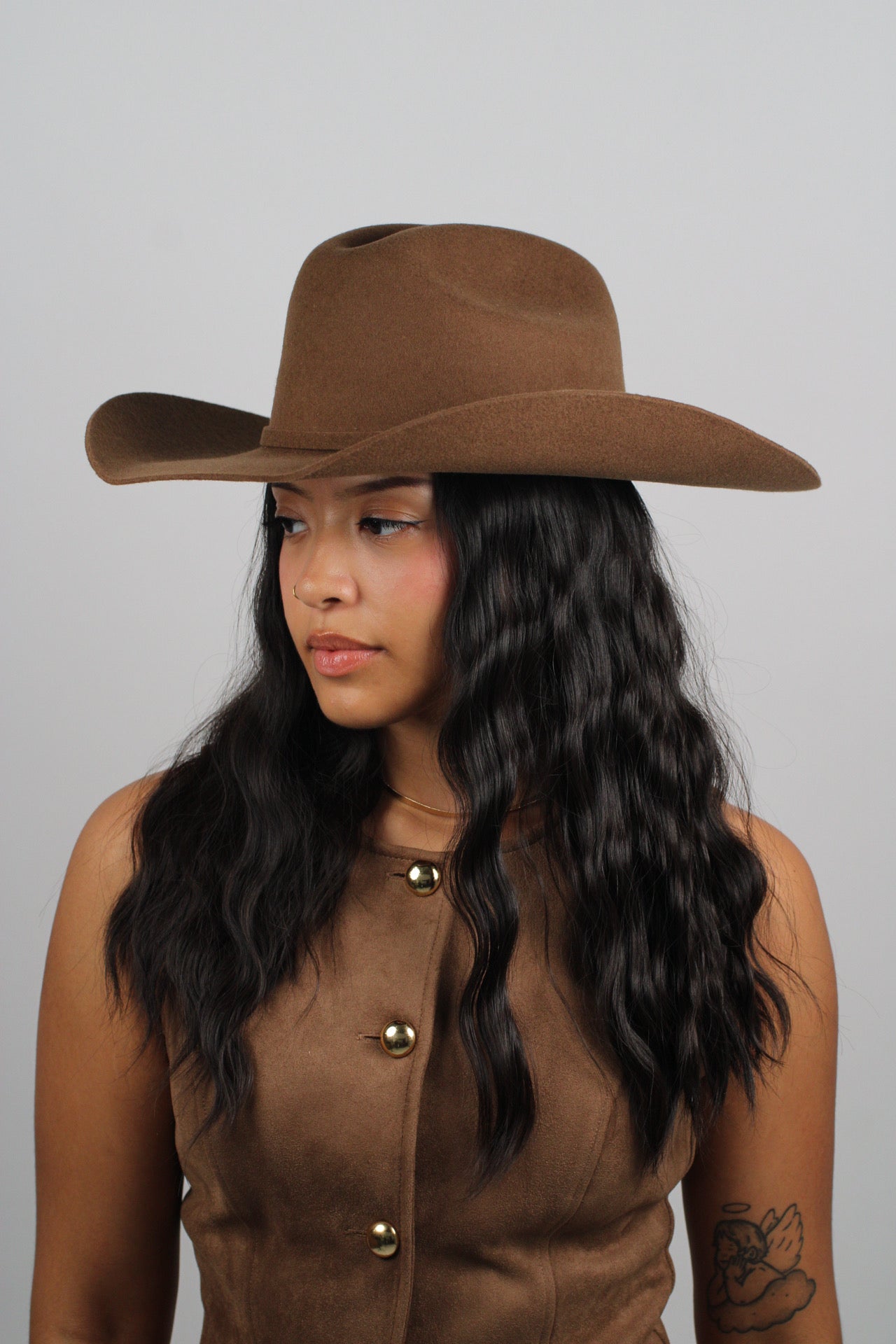 Caramel Mustang cowboy hat, view 5