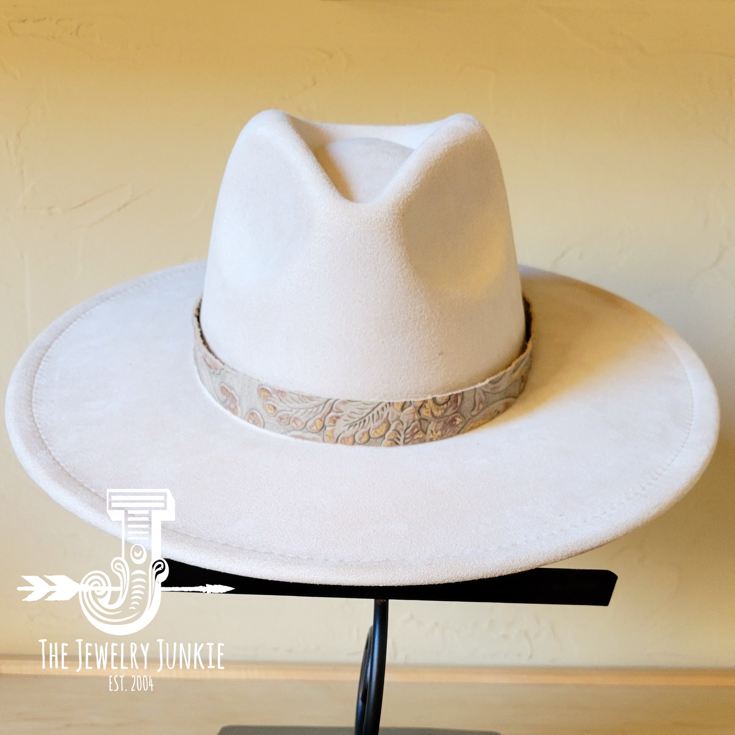 Gilded Cowboy Embossed Leather Hat Band