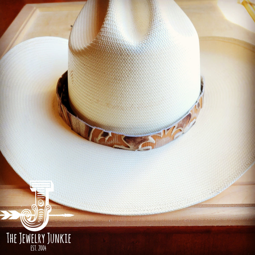 Sienna Laredo Embossed Leather Hat Band