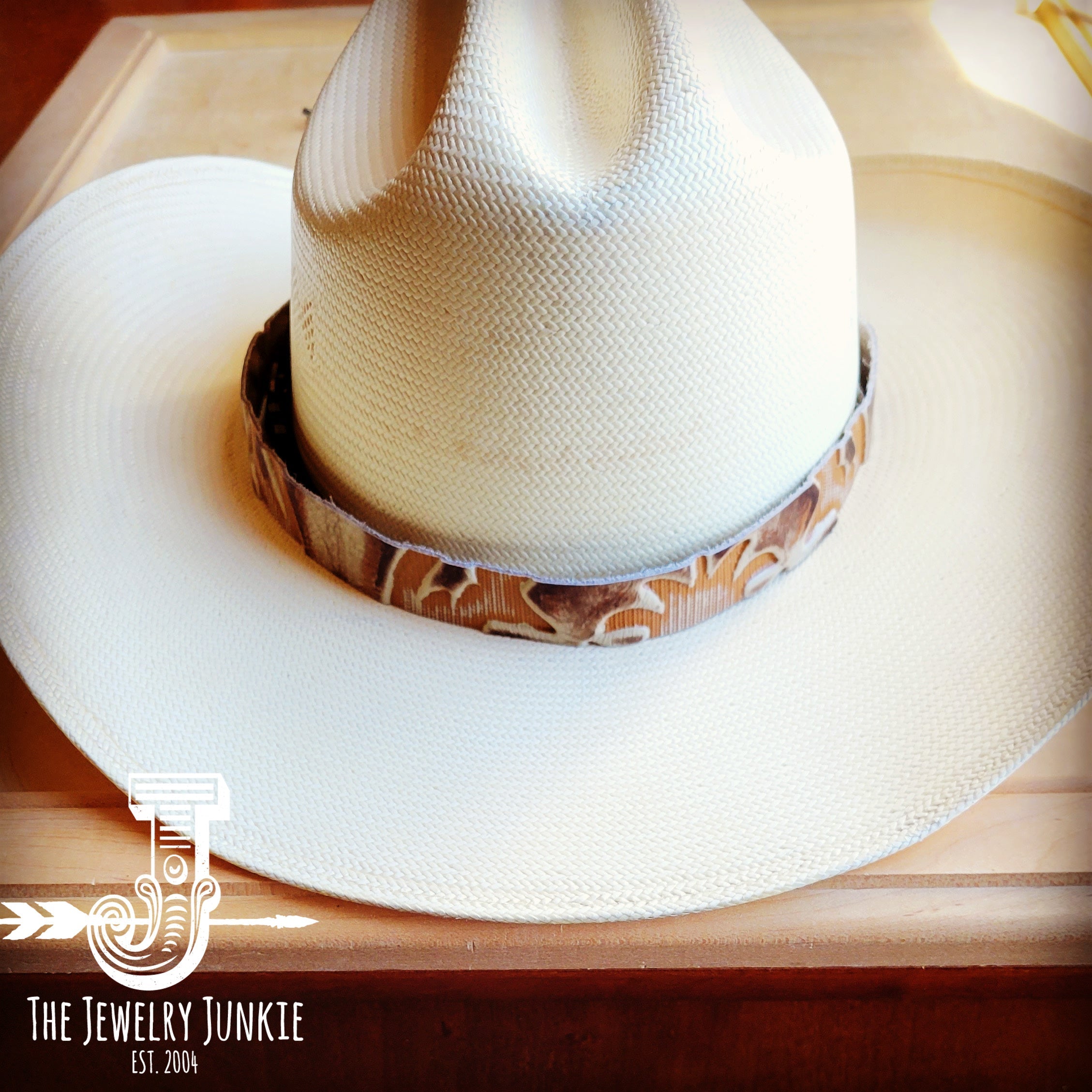 Sienna Laredo Embossed Leather Hat Band