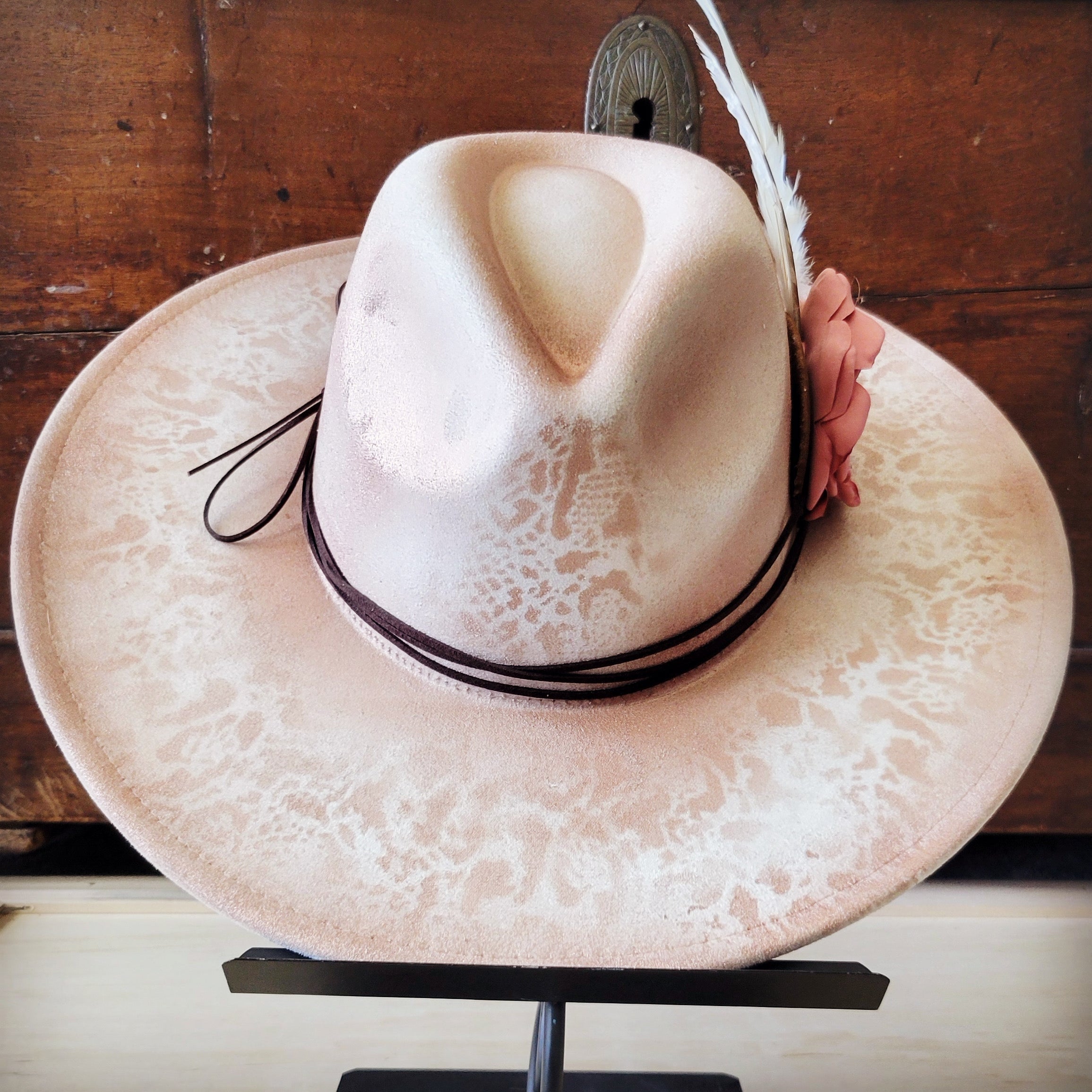 Custom Hand-Painted Cowgirl Western Boho Hat