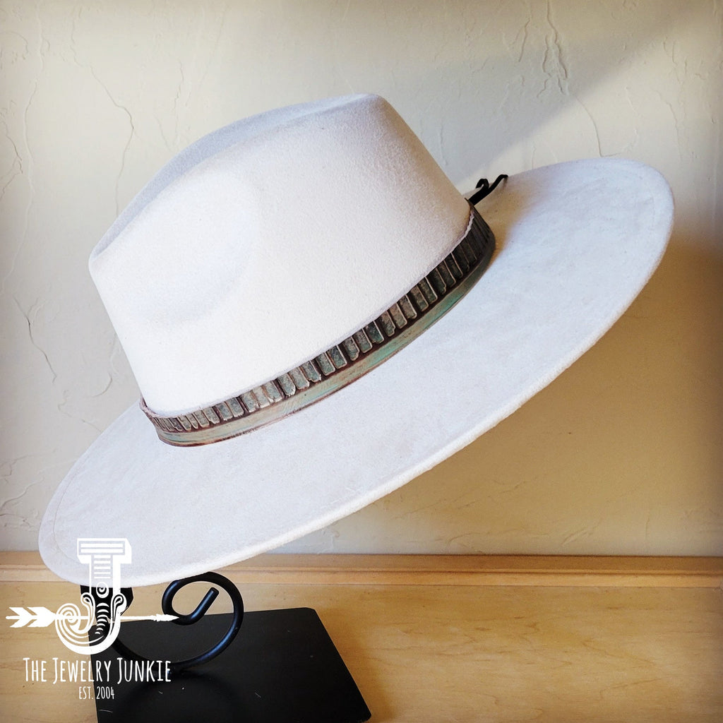 Turquoise Navajo Embossed Leather Hat Band
