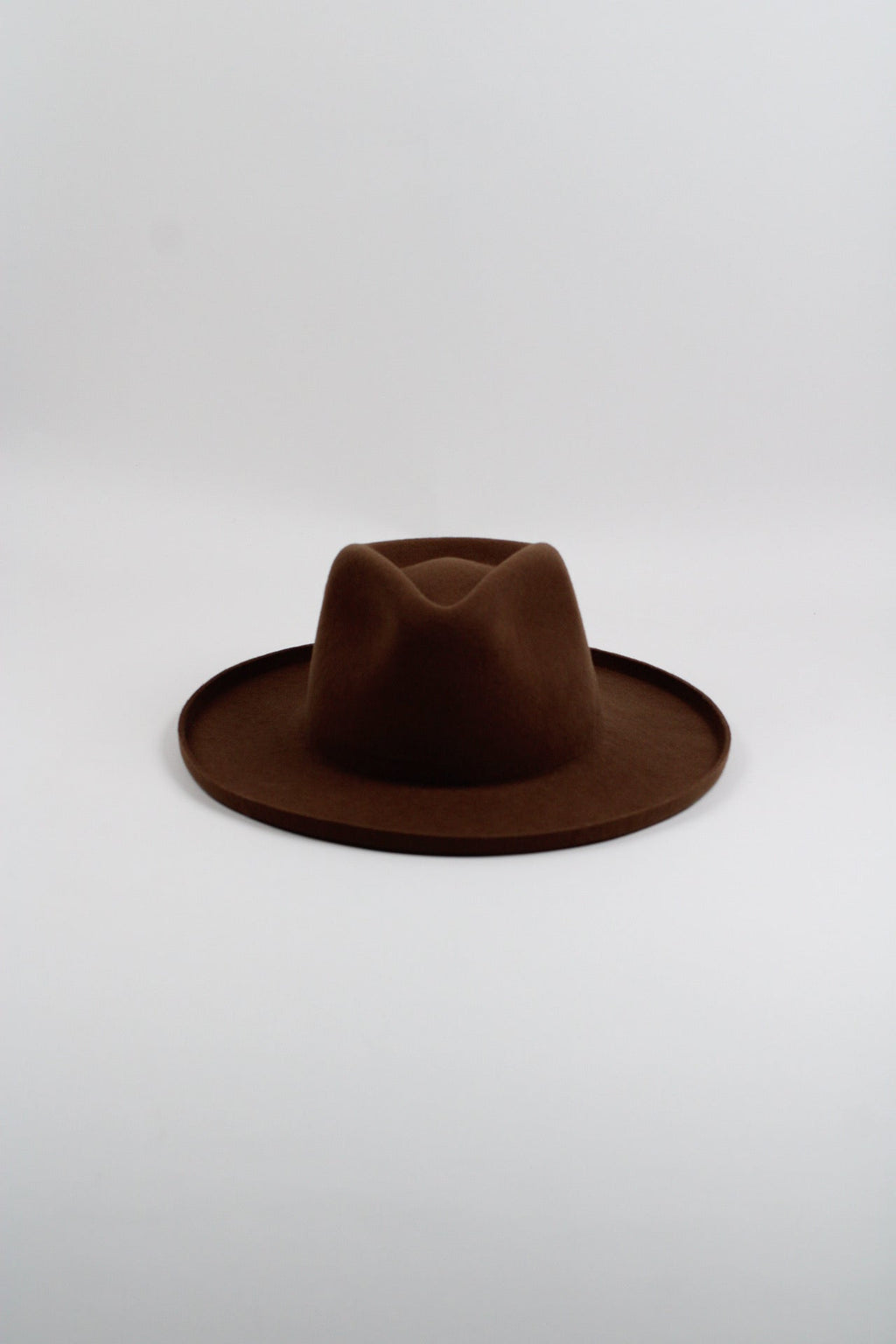 Caramel Harper wool felt pencil brim hat
