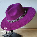 Plum boho western felt hat
