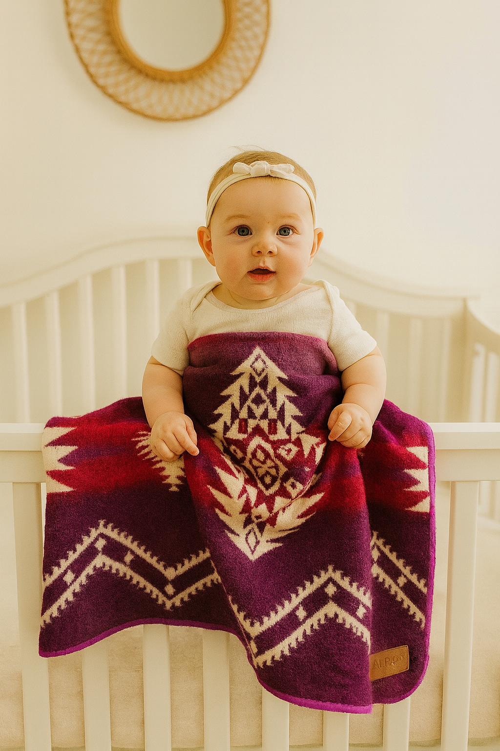 Andean alpaca baby blanket, view 3