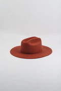 Brick red Dakota merino wool cattleman hat