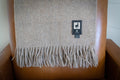 Solid color Peruvian alpaca fringe throw, view 12