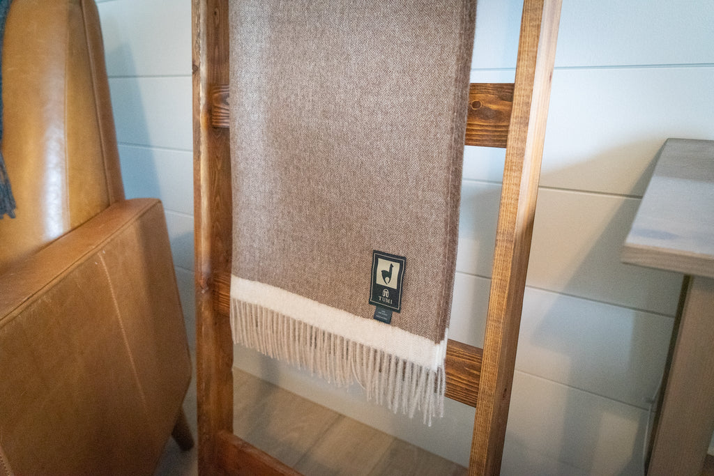 100% baby alpaca throw, view 7