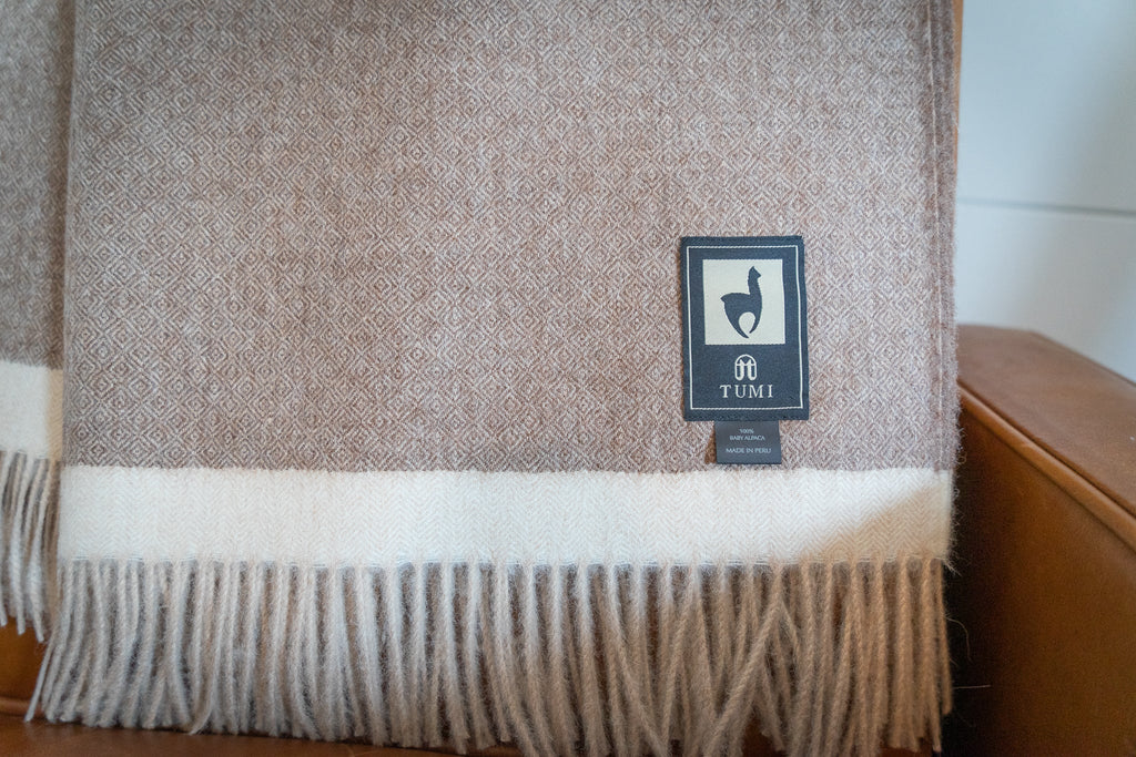100% baby alpaca throw, view 13