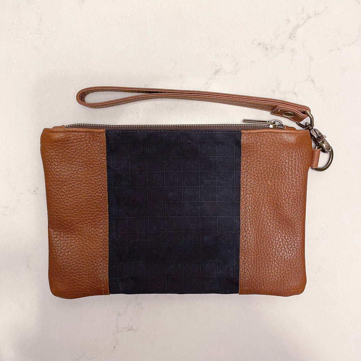 Eastport Waxed Canvas and Leather Clutch
