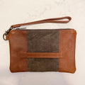 Eastport Waxed Canvas and Leather Clutch