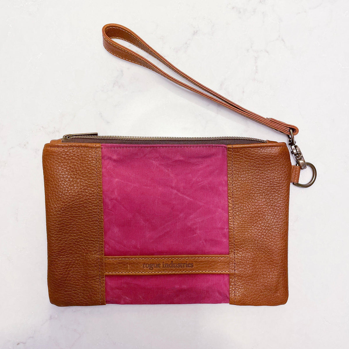Eastport Waxed Canvas and Leather Clutch
